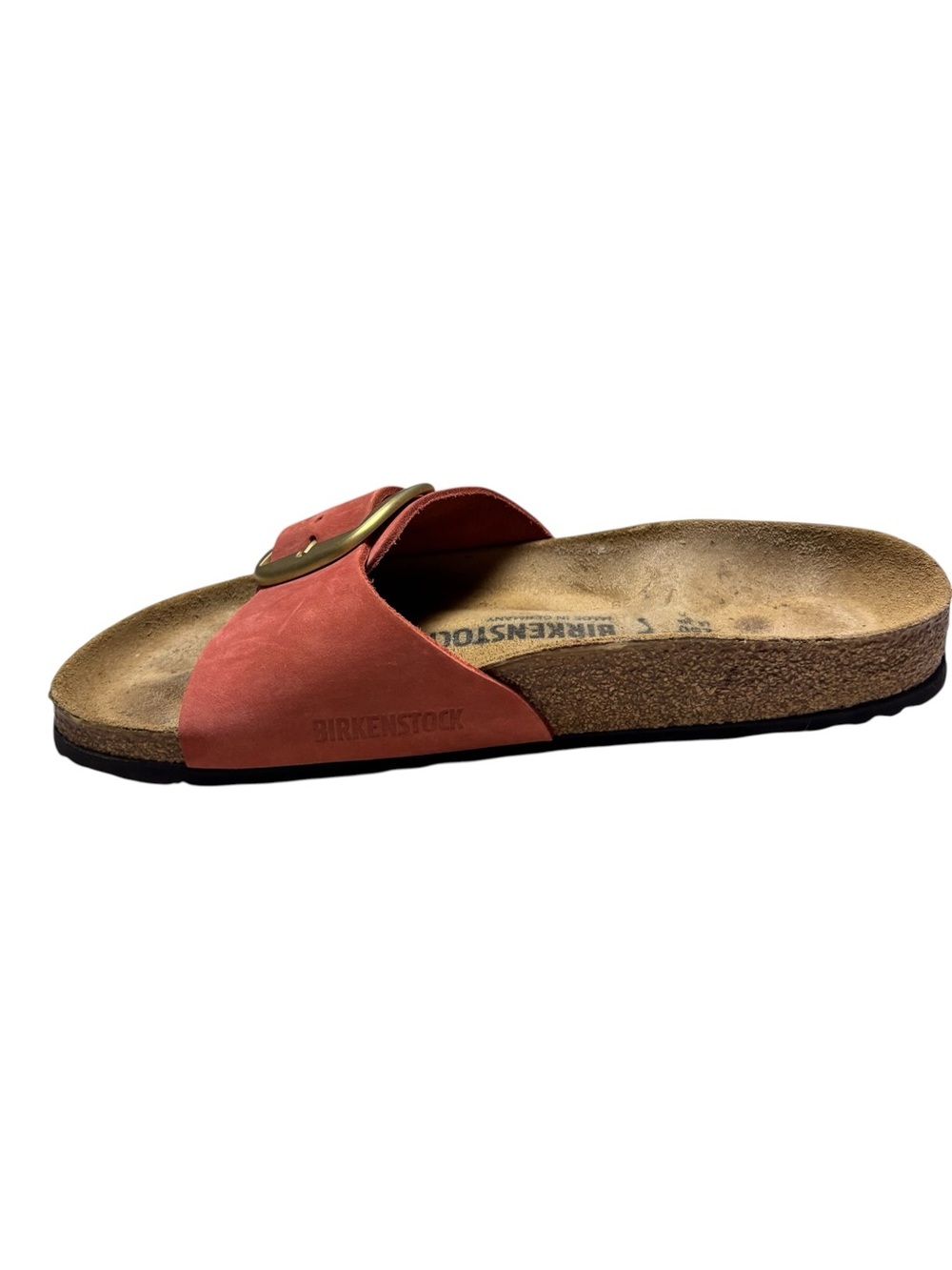 Birkenstock Madrid Big Buckle Mars Red Nubuck Leather Size 39 EU or 8-8.5 US - Picture 6 of 10